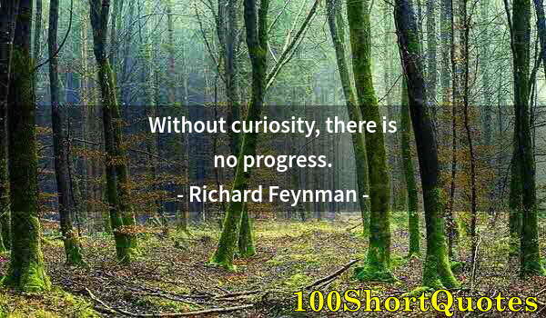 Quote by Albert Einstein: Without curiosity, there is no progress.