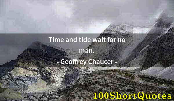 Quote by Albert Einstein: Time and tide wait for no man.