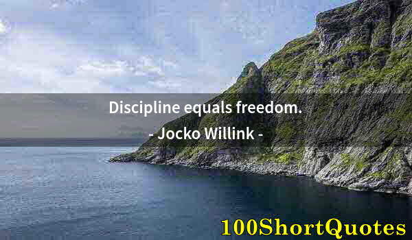 Quote by Albert Einstein: Discipline equals freedom.