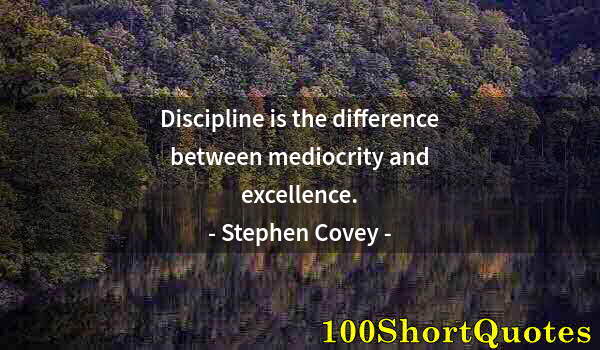 Quote by Albert Einstein: Discipline is the difference between mediocrity and excellence.