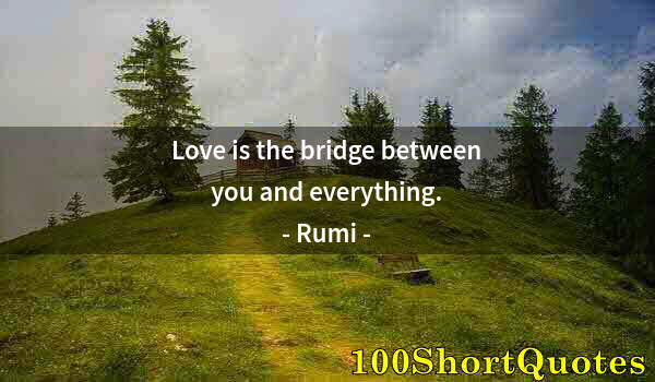 Quote by Albert Einstein: Love is the bridge between you and everything.