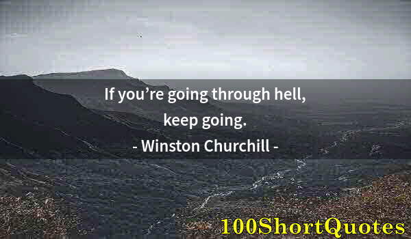 Quote by Albert Einstein: If you’re going through hell, keep going.