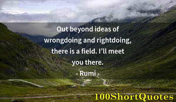 Quote by Albert Einstein: Out beyond ideas of wrongdoing and rightdoing, there is a field. I’ll meet you there.