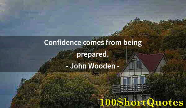 Quote by Albert Einstein: Confidence comes from being prepared.