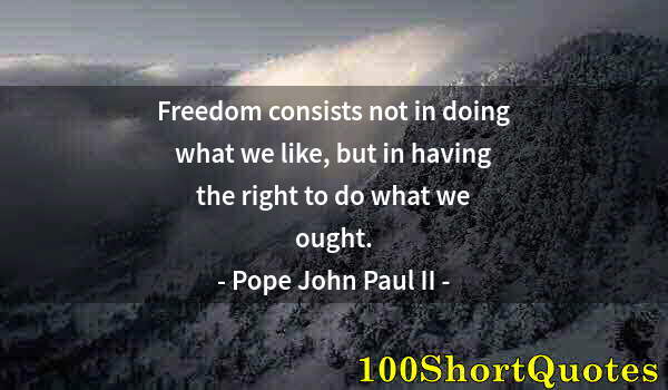 Quote by Albert Einstein: Freedom consists not in doing what we like, but in having the right to do what we ought.