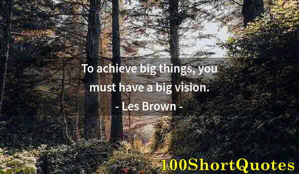 Quote by Albert Einstein: To achieve big things, you must have a big vision.