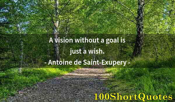 Quote by Albert Einstein: A vision without a goal is just a wish.