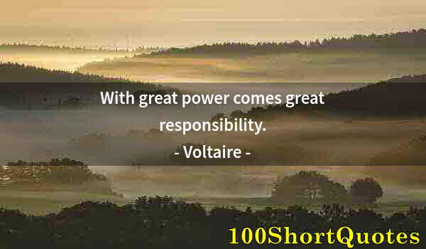 Quote by Albert Einstein: With great power comes great responsibility.