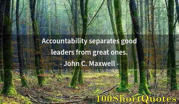 Quote by Albert Einstein: Accountability separates good leaders from great ones.