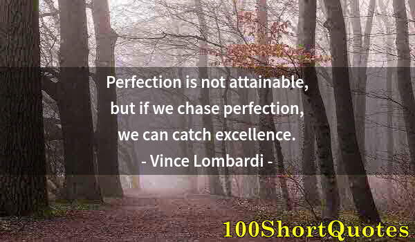 Quote by Albert Einstein: Perfection is not attainable, but if we chase perfection, we can catch excellence.