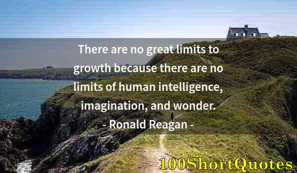 Quote by Albert Einstein: There are no great limits to growth because there are no limits of human intelligence, imagination, ...