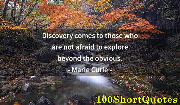 Quote by Albert Einstein: Discovery comes to those who are not afraid to explore beyond the obvious.