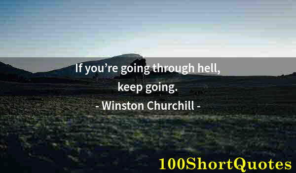 Quote by Albert Einstein: If you’re going through hell, keep going.