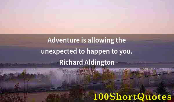 Quote by Albert Einstein: Adventure is allowing the unexpected to happen to you.