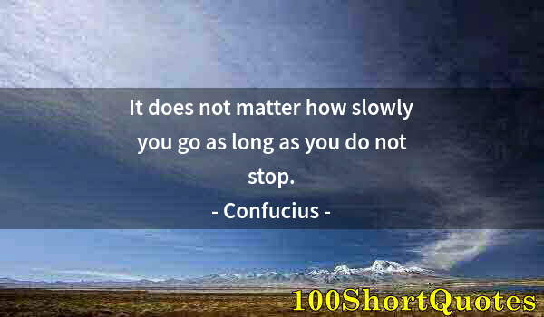 Quote by Albert Einstein: It does not matter how slowly you go as long as you do not stop.