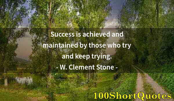 Quote by Albert Einstein: Success is achieved and maintained by those who try and keep trying.