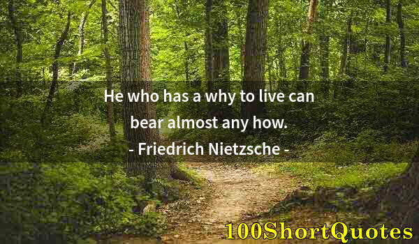 Quote by Albert Einstein: He who has a why to live can bear almost any how.