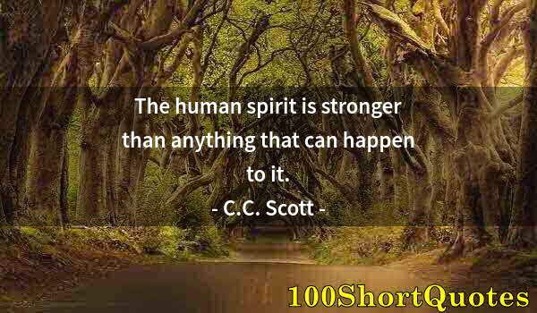 Quote by Albert Einstein: The human spirit is stronger than anything that can happen to it.