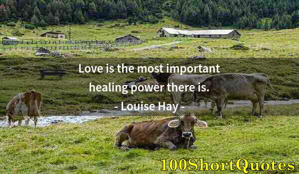 Quote by Albert Einstein: Love is the most important healing power there is.