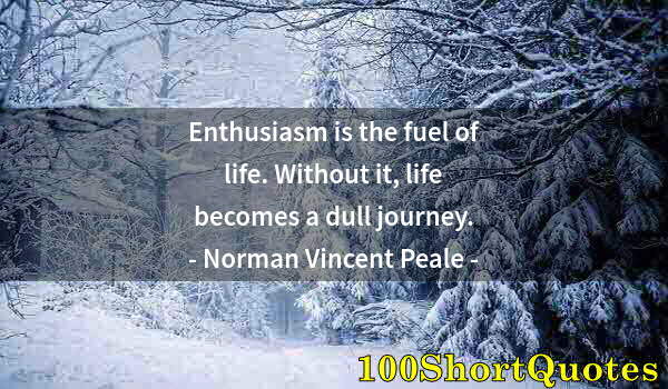 Quote by Albert Einstein: Enthusiasm is the fuel of life. Without it, life becomes a dull journey.